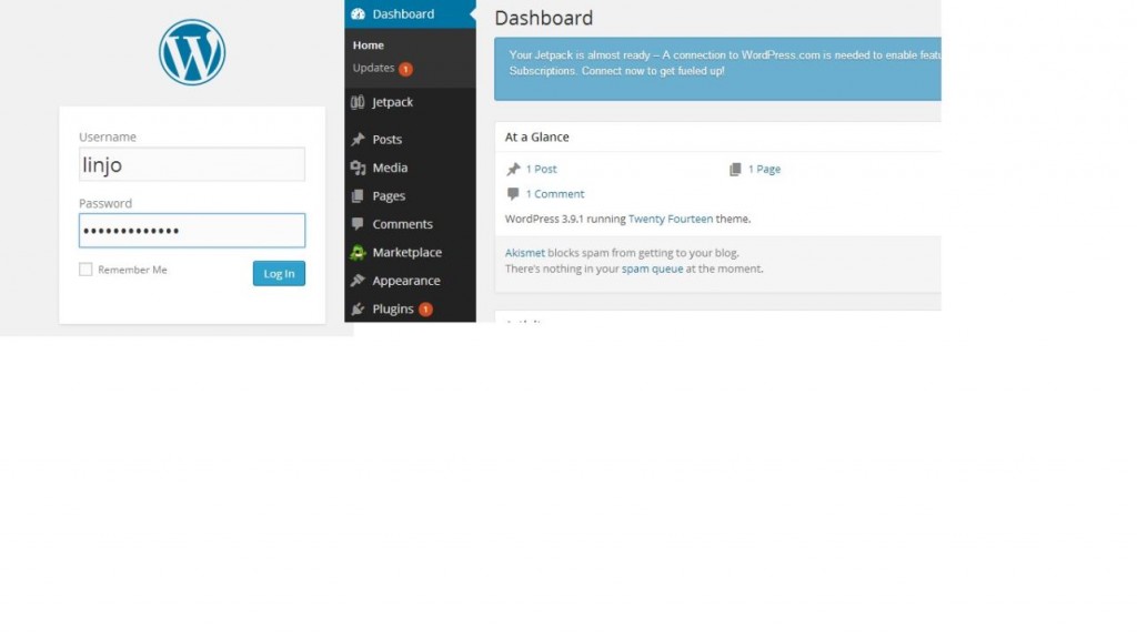step 6 logged in wp panel